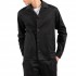 Vittorio Overshirt With Collar And Side Pockets-Black