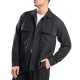 Vittorio Overshirt With Regular Collar And External Pockets-Black Vittorio Overshirt With Regular Collar And External Pockets-Black