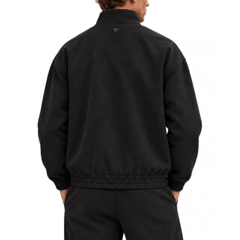 Vittorio Jacket Mao Collar Zip Up-Black Vittorio Jacket Mao Collar Zip Up-Black