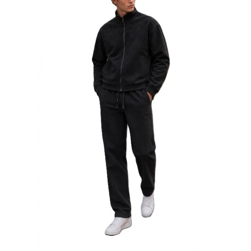 Vittorio Jacket Mao Collar Zip Up-Black Vittorio Jacket Mao Collar Zip Up-Black