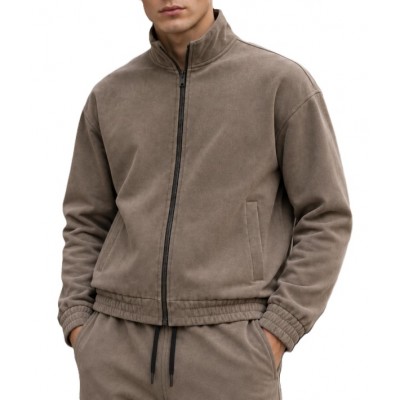 Vittorio Jacket Mao Collar Zip Up-Puro
