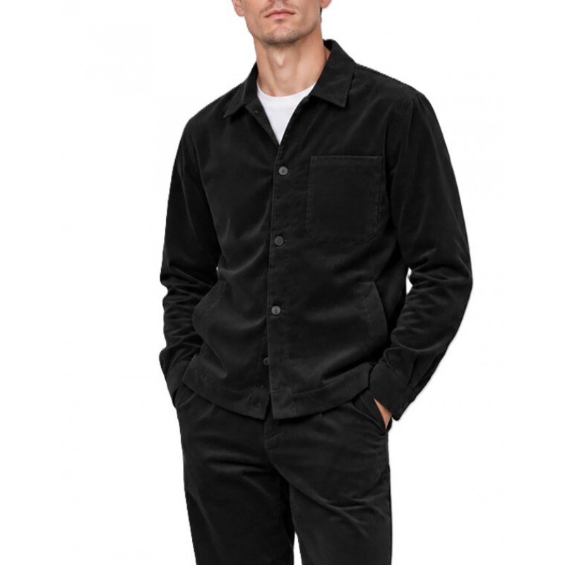 Vittorio Overshirt Corduroy-Black Vittorio Overshirt Corduroy-Black