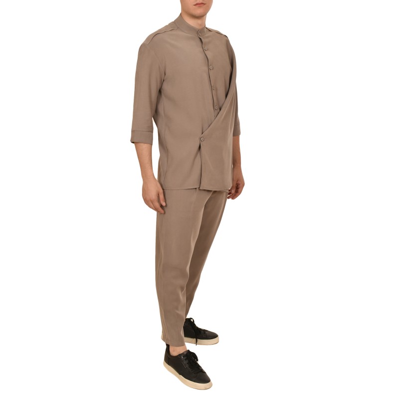 Indeed Relaxed Fit Pleated Trousers-Light Taupe Indeed Relaxed Fit Pleated Trousers-Light Taupe