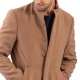 Vittorio Coat Parma Mao Collar-Brown