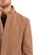 Vittorio Coat Parma Mao Collar-Brown