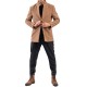 Vittorio Coat Parma Mao Collar-Brown