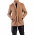 Vittorio Coat Parma Mao Collar-Brown