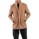 Vittorio Coat Parma Mao Collar-Brown