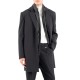 Vittorio Oversized Coat With Detachable Vest-Black Vittorio Oversized Coat With Detachable Vest-Black