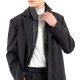 Vittorio Oversized Coat With Detachable Vest-Black Vittorio Oversized Coat With Detachable Vest-Black