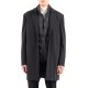 Vittorio Oversized Coat With Detachable Vest-Black Vittorio Oversized Coat With Detachable Vest-Black