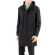 Vittorio Coat Oversized Hooded-Black