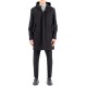 Vittorio Coat Oversized Hooded-Black