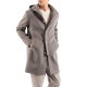 Vittorio Coat With Pockets Hood Zipper And Button-Fanco Vittorio Coat With Pockets Hood Zipper And Button-Fanco