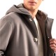 Vittorio Coat With Pockets Hood Zipper And Button-Fanco Vittorio Coat With Pockets Hood Zipper And Button-Fanco