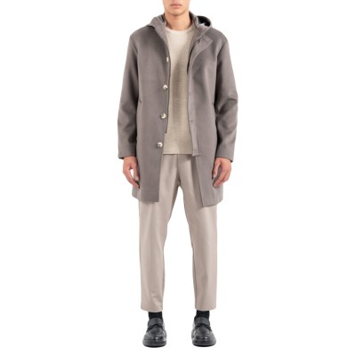 Vittorio Coat With Pockets Hood Zipper And Button-Fanco
