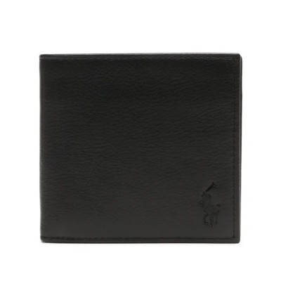 Polo Ralph Lauren Medium Leather Wallet-Black Polo Ralph Lauren Medium Leather Wallet-Black