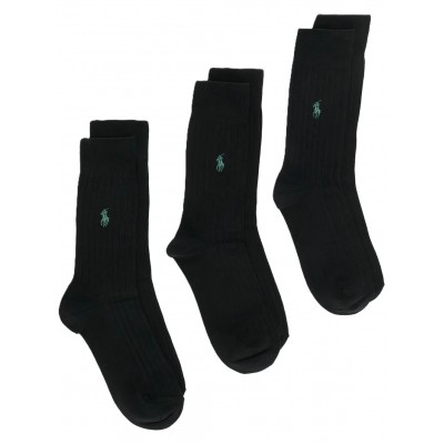 Polo Ralph Lauren Socks 3 Pack Ribbed-Black