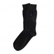Polo Ralph Lauren Regular Length Mercerized Socks-Black