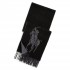 Polo Ralph Lauren Big Logo Wool Blend Scarf-Black/Grey