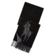 Polo Ralph Lauren Big Logo Wool Blend Scarf-Black/Grey