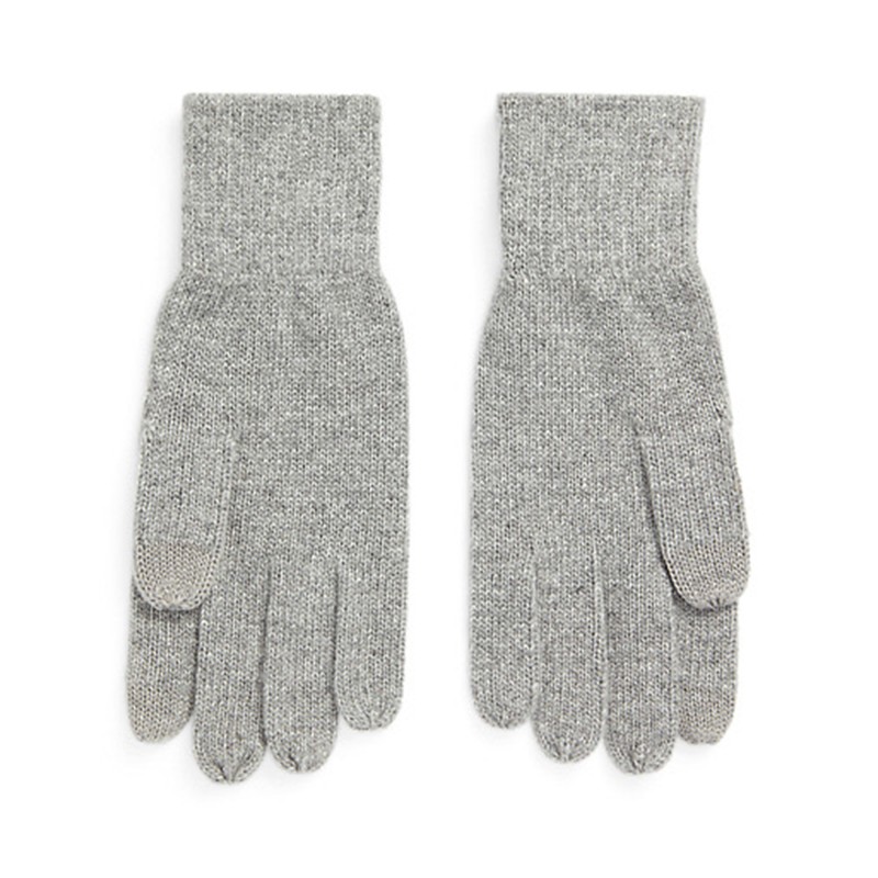 Polo Ralph Lauren Wool Blend Gloves-Grey Polo Ralph Lauren Wool Blend Gloves-Grey