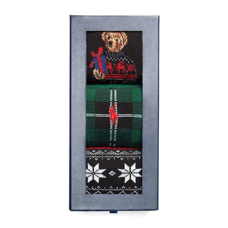 Polo Ralph Lauren Polo Bear Crew Sock 3-Pack-GB HOL Bear/Tartan/Fairis