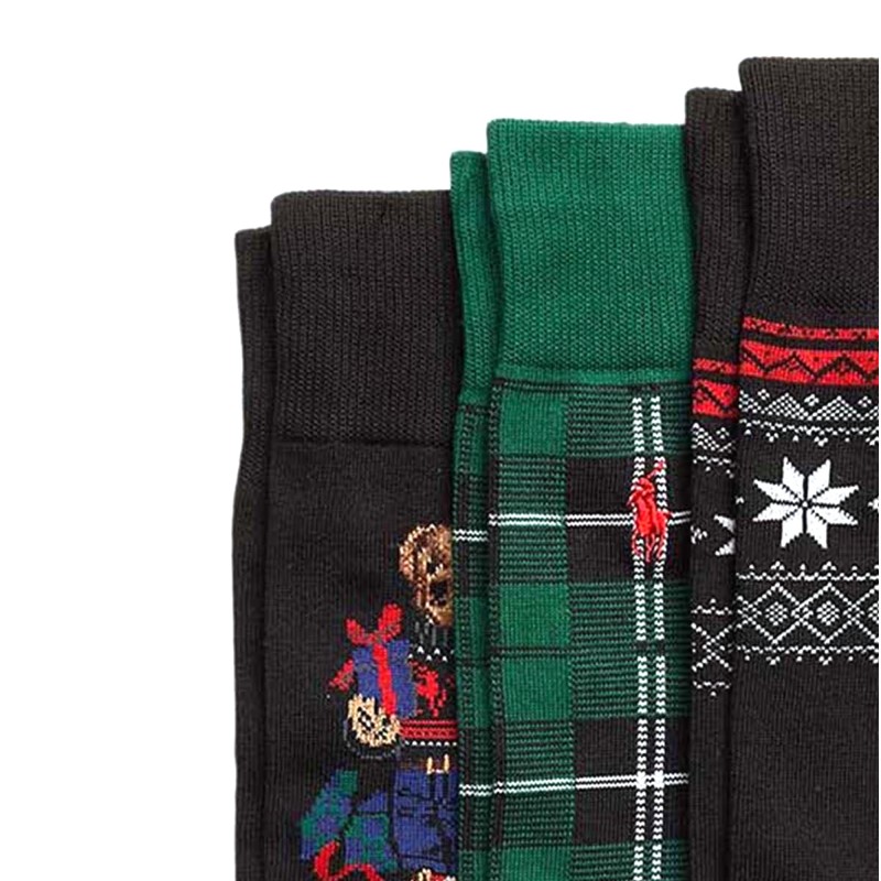 Polo Ralph Lauren Polo Bear Crew Sock 3-Pack-GB HOL Bear/Tartan/Fairis