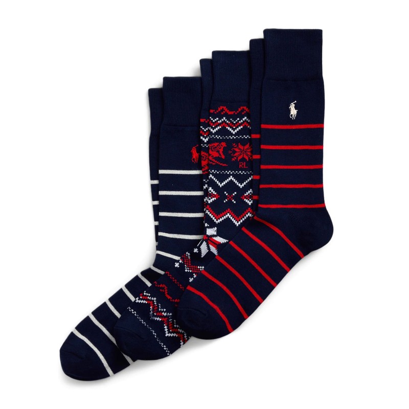 Polo Ralph Lauren Downhill Skier Socks Gift Box-Multicolor