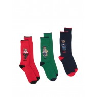 Polo Ralph Lauren Socks 3 Pack Gift Box-Red/Green/Blue