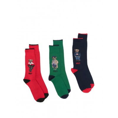 Polo Ralph Lauren Socks 3 Pack Gift Box-Red/Green/Blue