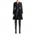 Lotus Eaters Dress Shirt Mao With Leather Belt-Black