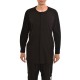 Indeed Mao Collar Hidden Button-Line Shirt-Black