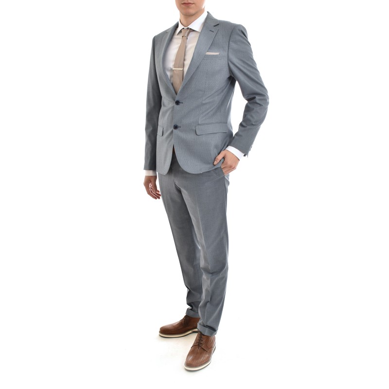 Vittorio Vestless Suit Montone-Light Blue