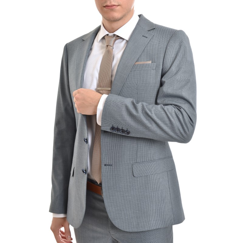 Vittorio Vestless Suit Montone-Light Blue