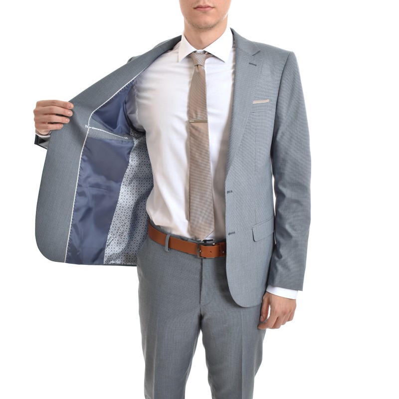Vittorio Vestless Suit Montone-Light Blue