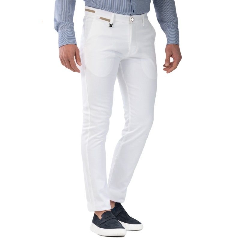 Vittorio Casual Trousers Como-White