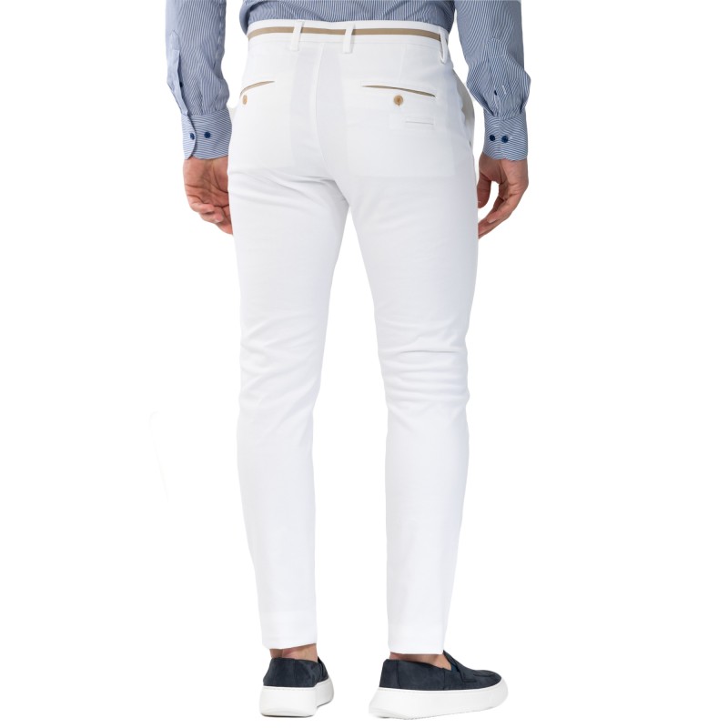 Vittorio Casual Trousers Como-White