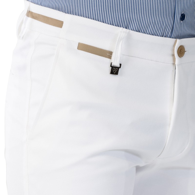 Vittorio Casual Trousers Como-White