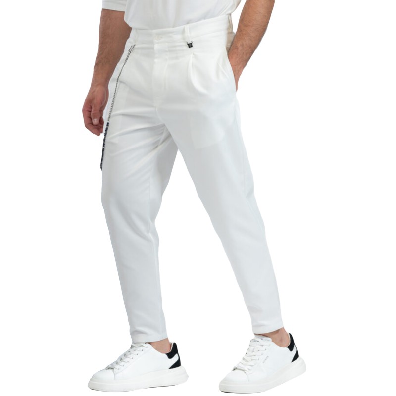Vittorio Trousers Loose Single Seam-Off White