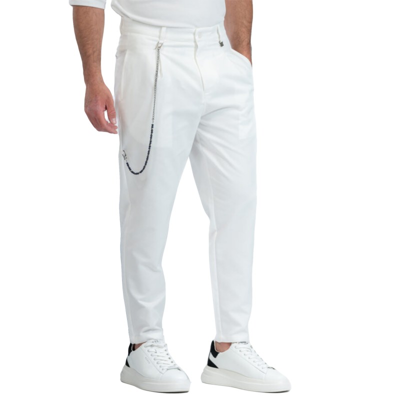 Vittorio Trousers Loose Single Seam-Off White