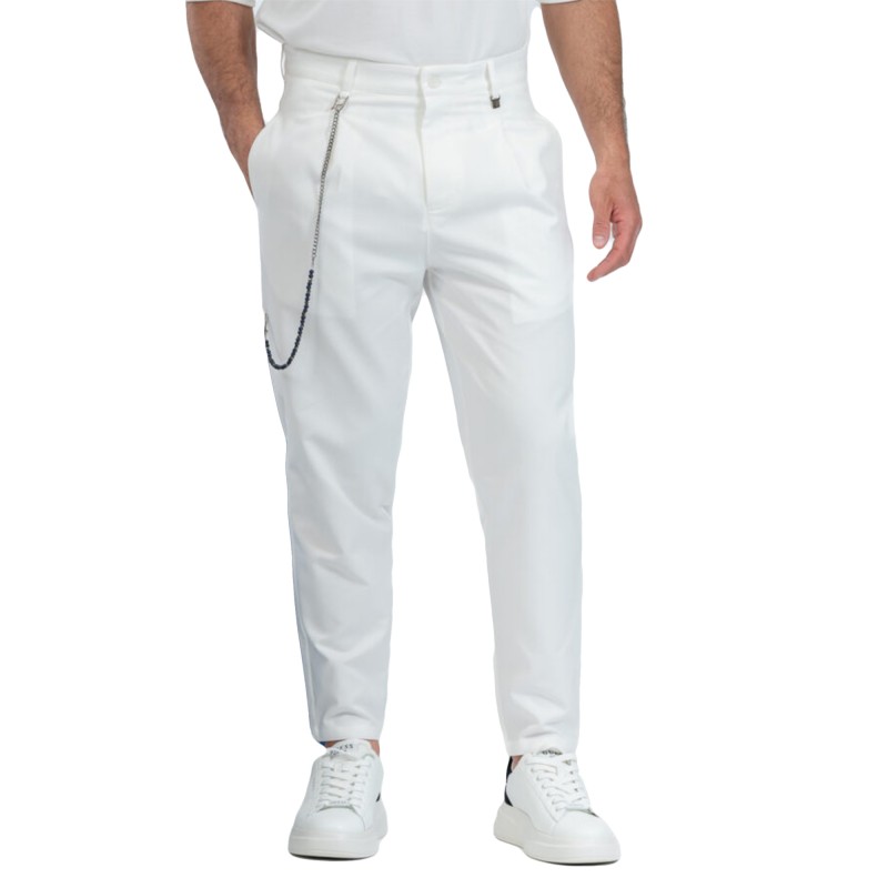 Vittorio Trousers Loose Single Seam-Off White