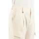 Vittorio Trousers Straight Fit Side Pockets With Elastic Waist-Stone