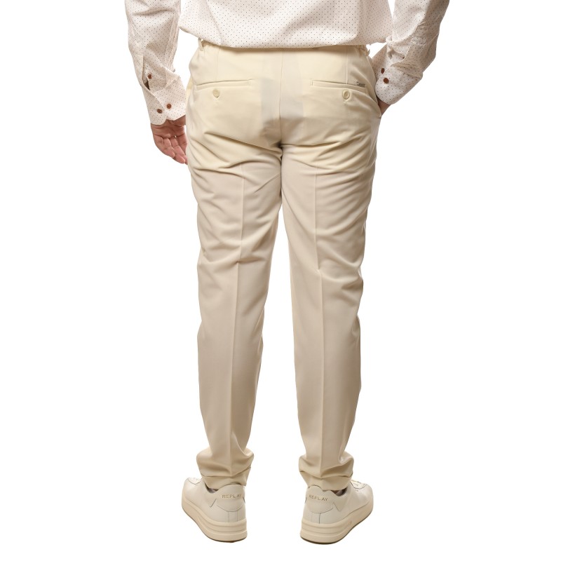 Vittorio Trousers Straight Fit-Stone