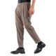 Vittorio Trousers With Elastic Waist In A Loose Fit Line-Brown