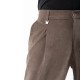 Vittorio Trousers With Elastic Waist In A Loose Fit Line-Brown