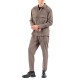 Vittorio Trousers With Elastic Waist In A Loose Fit Line-Brown