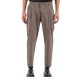 Vittorio Trousers With Elastic Waist In A Loose Fit Line-Brown