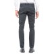 Vittorio Chino Pants With Two-Tone Details On The Waistband-Black
