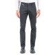 Vittorio Chino Pants With Two-Tone Details On The Waistband-Black